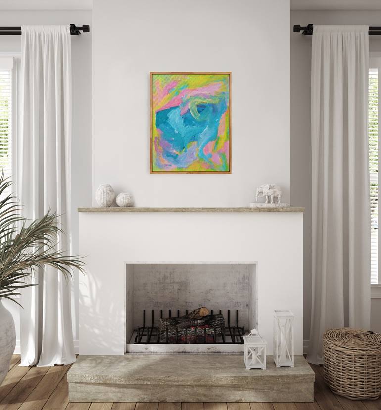 Original Abstract Expressionism Abstract Painting by Evelyn La Starza