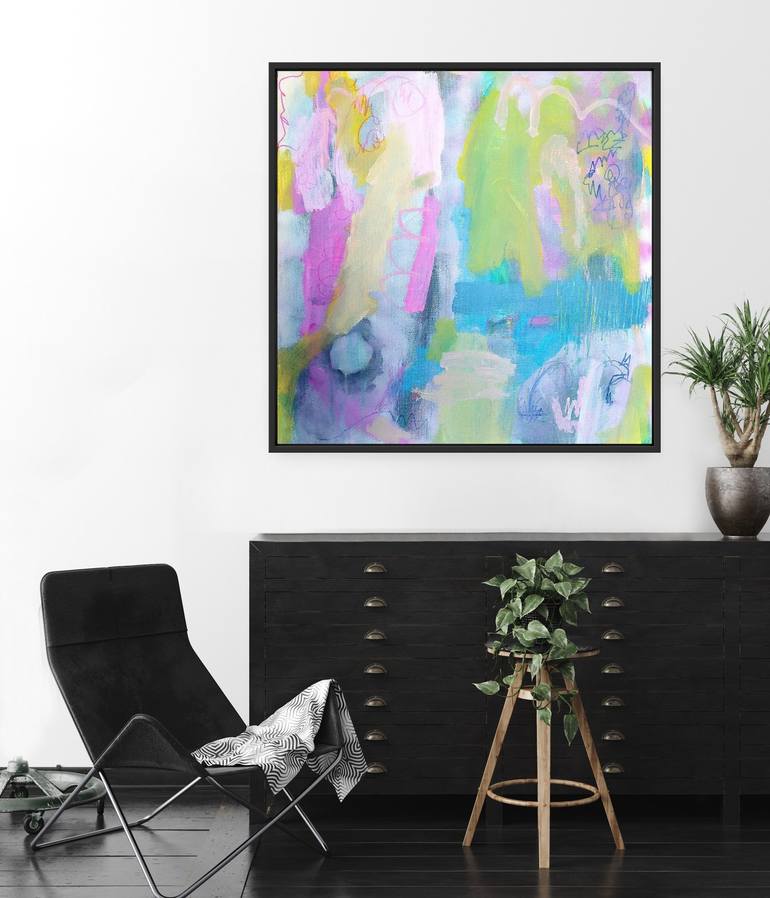 Original Abstract Expressionism Abstract Painting by Evelyn La Starza
