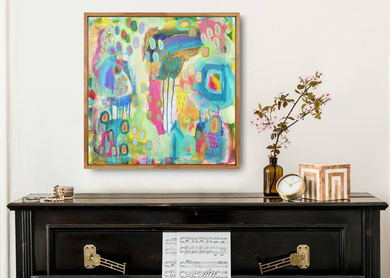 Original Abstract Expressionism Abstract Painting by Evelyn La Starza