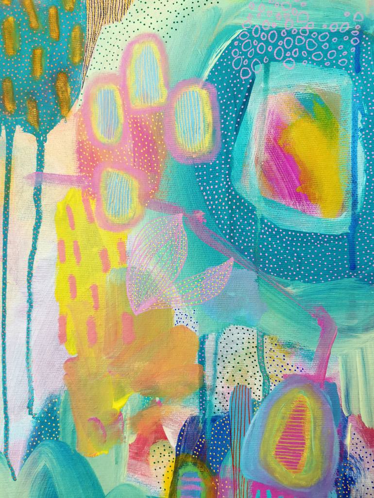 Original Abstract Expressionism Abstract Painting by Evelyn La Starza