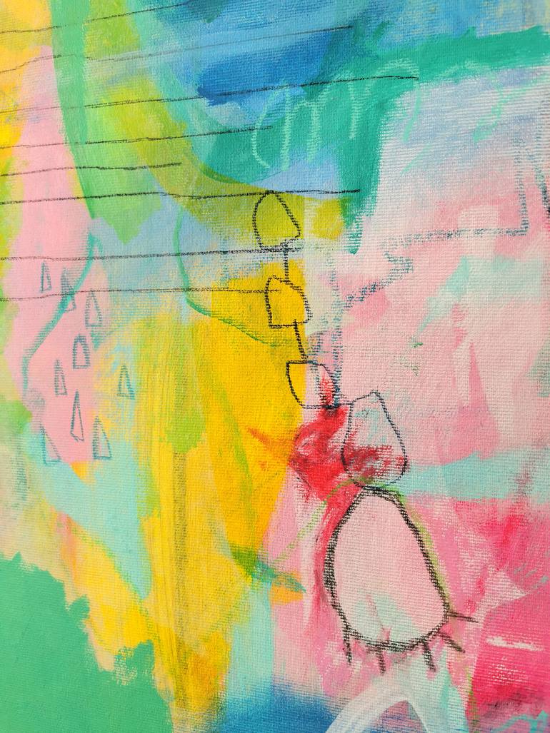 Original Abstract Expressionism Abstract Painting by Evelyn La Starza