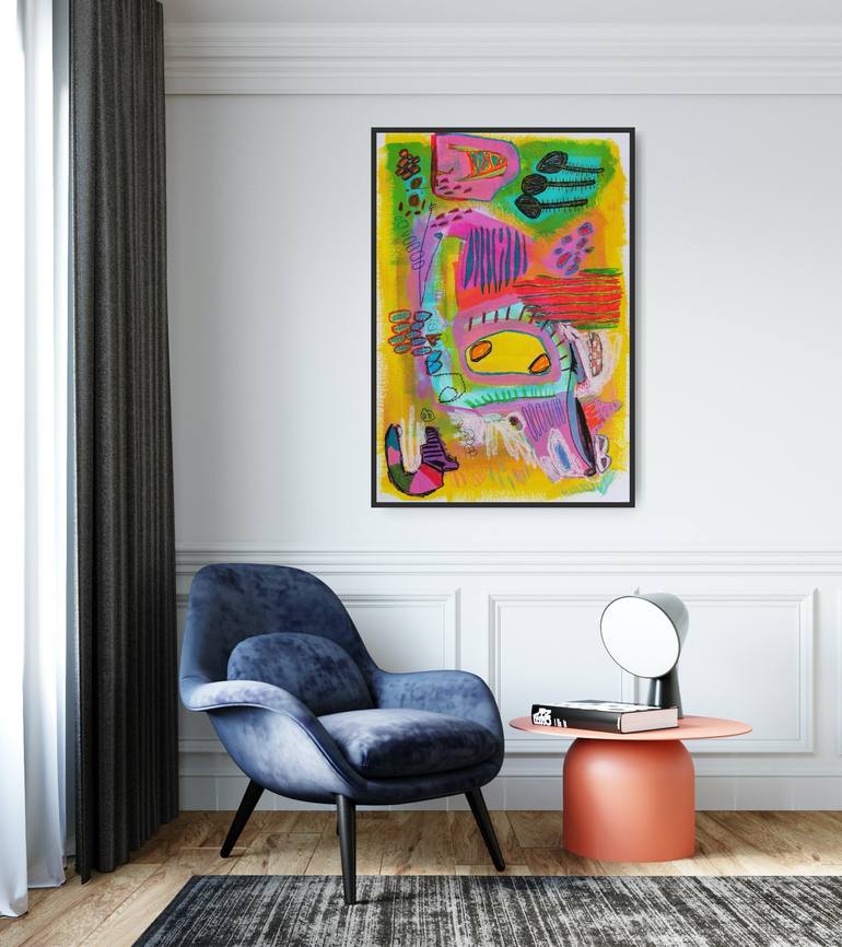 Original Abstract Expressionism Abstract Painting by Evelyn La Starza