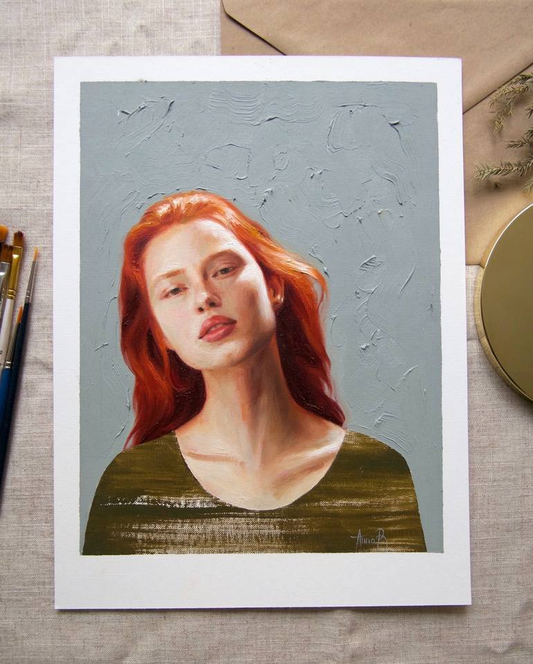 Original Portrait Painting by Anna Bernadskaya