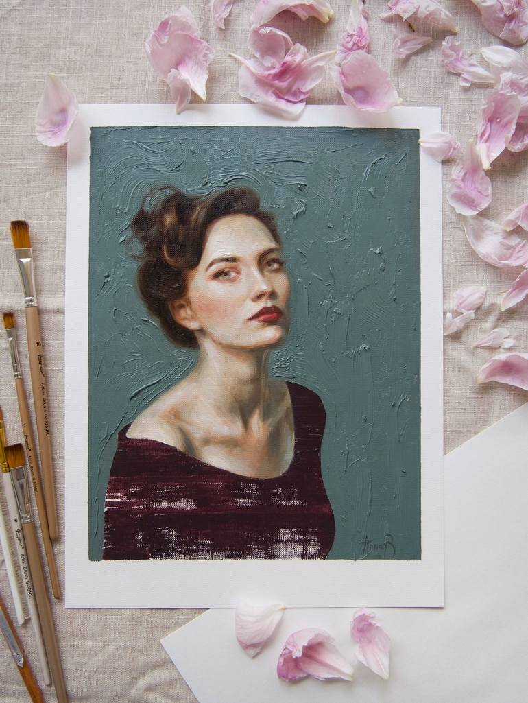 Original Contemporary Portrait Painting by Anna Bernadskaya