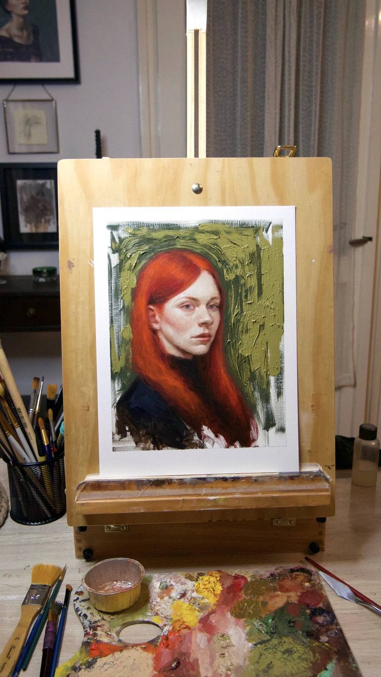 Original Contemporary Portrait Painting by Anna Bernadskaya