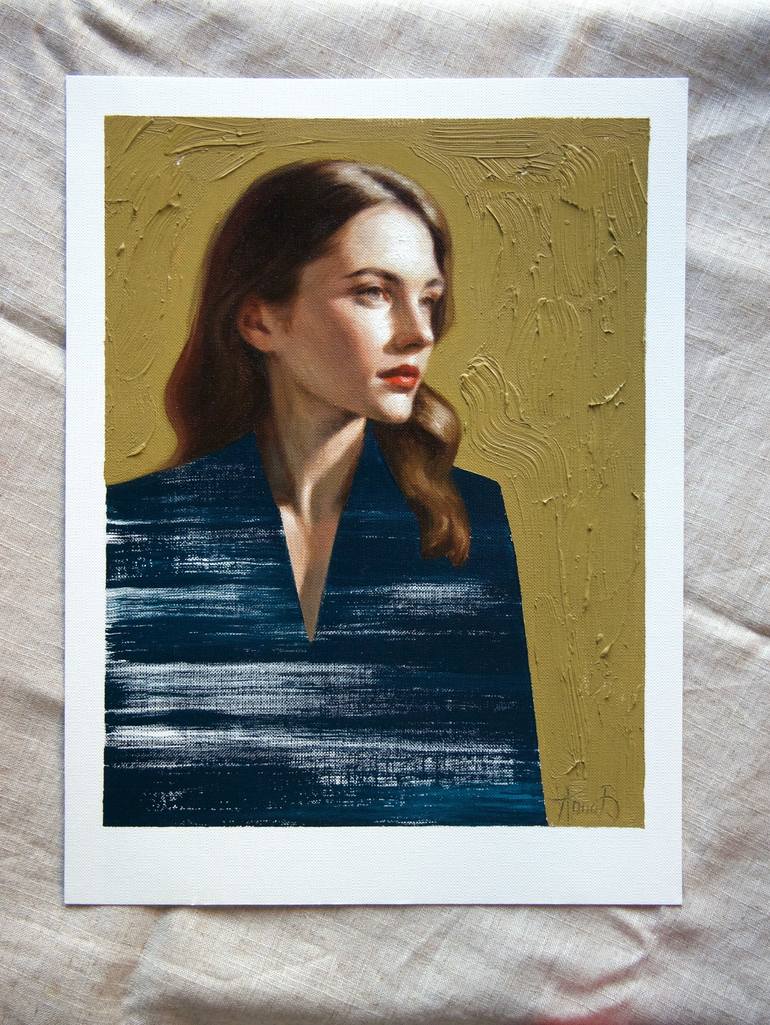 Original Contemporary Portrait Painting by Anna Bernadskaya