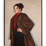 Original artwork Woman in fur by Anna Bernadskaya
