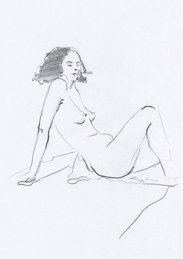 Print of Art Deco Nude Drawings by Anna Bernadskaya
