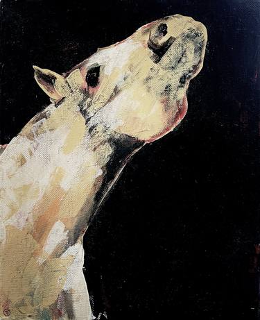 Original Expressionism Horse Painting by Olga Tikhonova