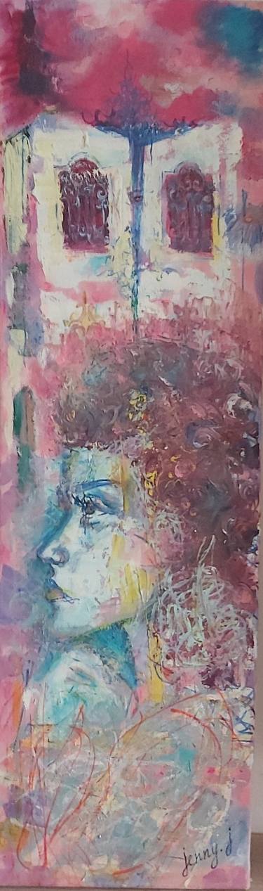 Original Abstract Expressionism Portrait Paintings by Jenny Yusupov