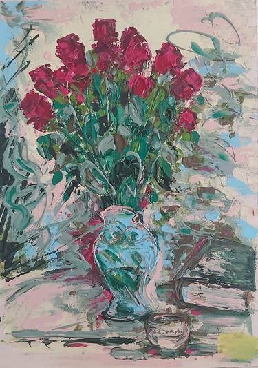Print of Fine Art Floral Paintings by Jenny Yusupov