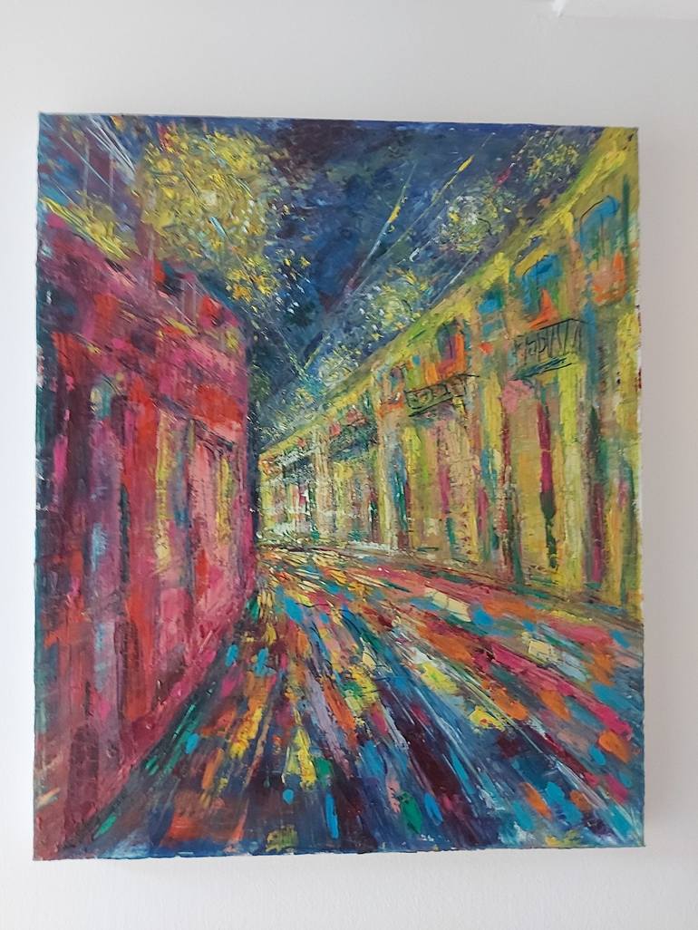 Original Expressionism Architecture Painting by Jenny Yusupov