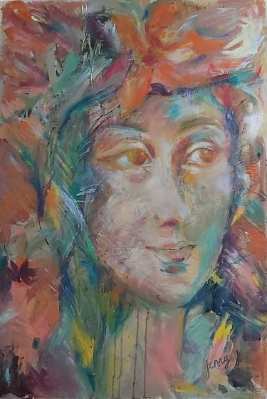 Print of Abstract Expressionism Portrait Paintings by Jenny Yusupov