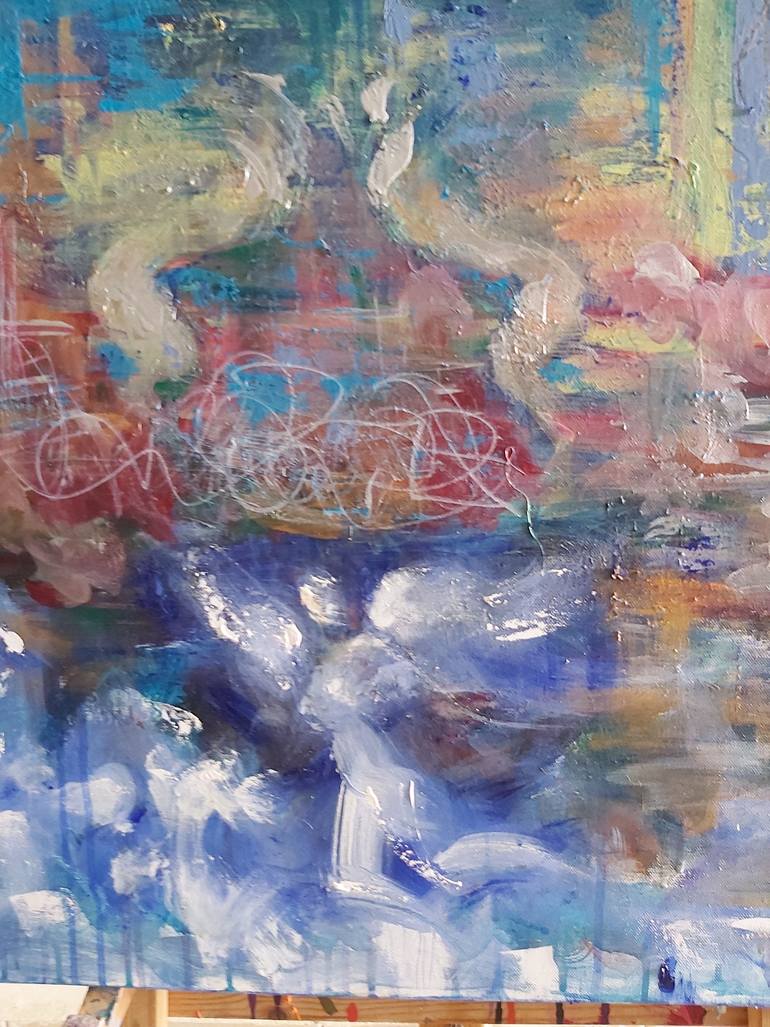 Original Abstract Expressionism Abstract Painting by Jenny Yusupov
