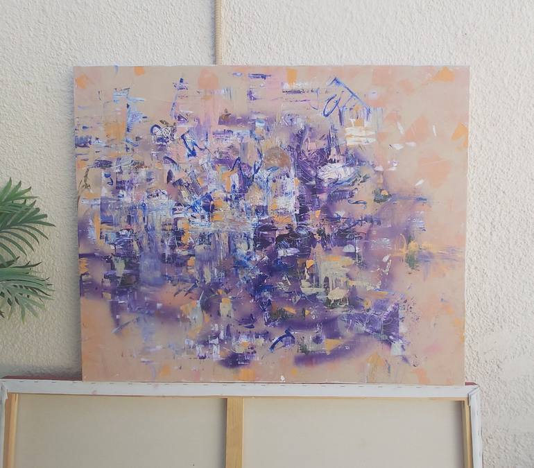 Original Abstract Expressionism Abstract Painting by Jenny Yusupov