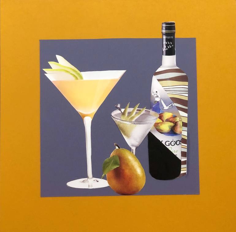 Original Art Deco Food & Drink Collage by KMS Art Studio