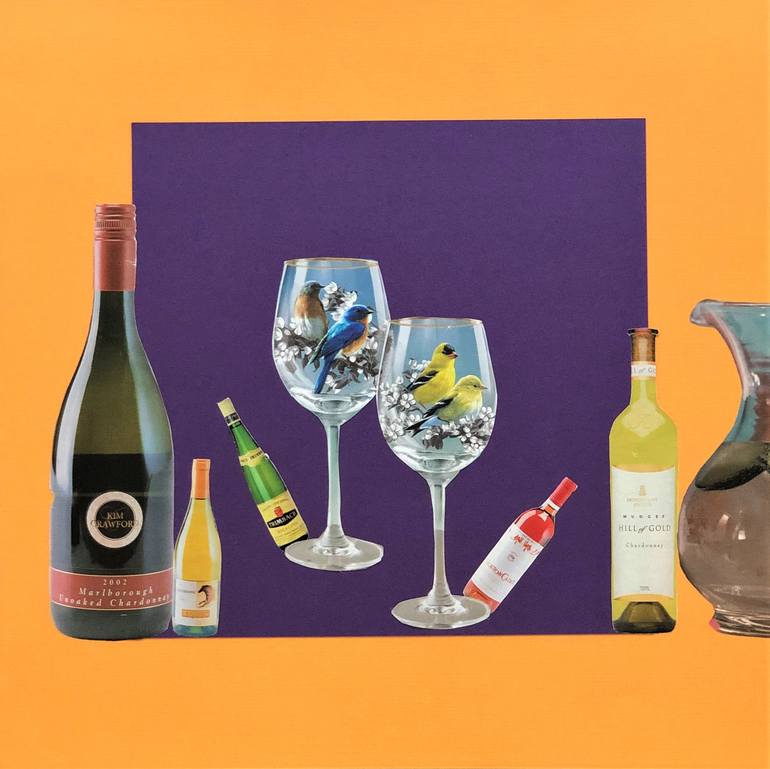 Original Food & Drink Collage by KMS Art Studio