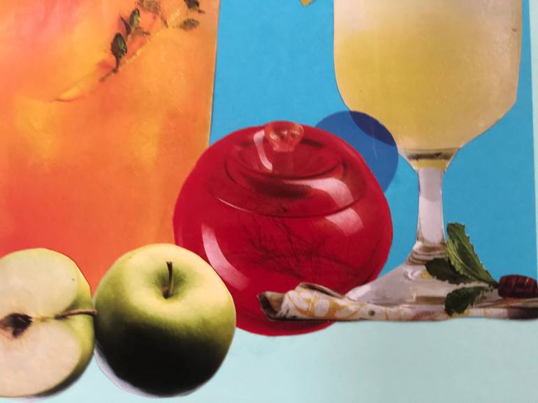 Original Abstract Expressionism Food & Drink Collage by Kms Art Studio