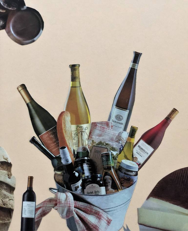 Original Realism Food & Drink Collage by KMS Art Studio