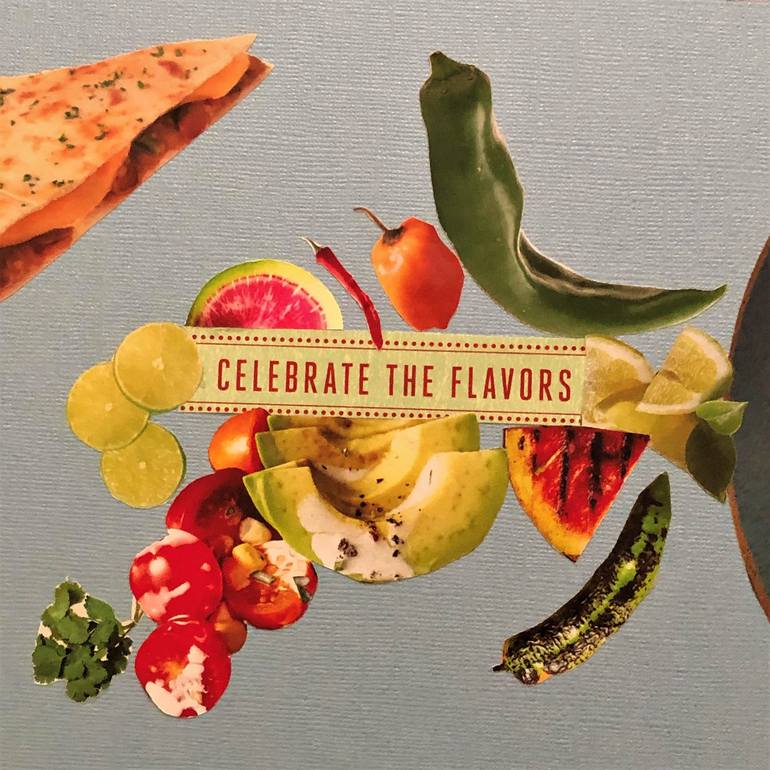 Original Conceptual Food Collage by KMS Art Studio