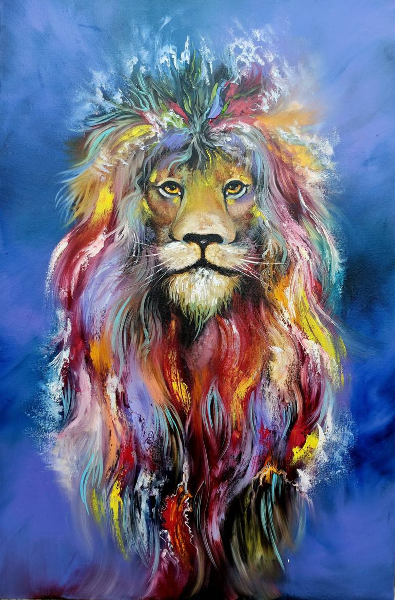 Cute Watercolor Beautiful Lion Art Print Yoga Mat by Artsyhands - Fine Art  America