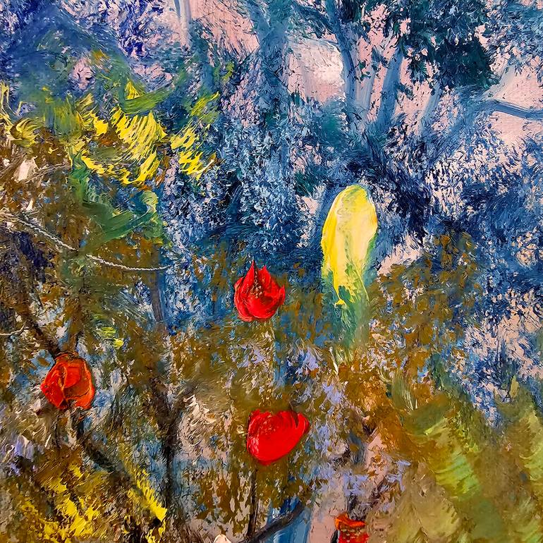 Original Impressionism Garden Painting by Margo Tartart