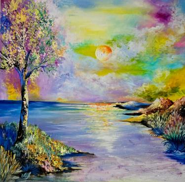 Original Abstract Expressionism Fantasy Painting by Margo Tartart