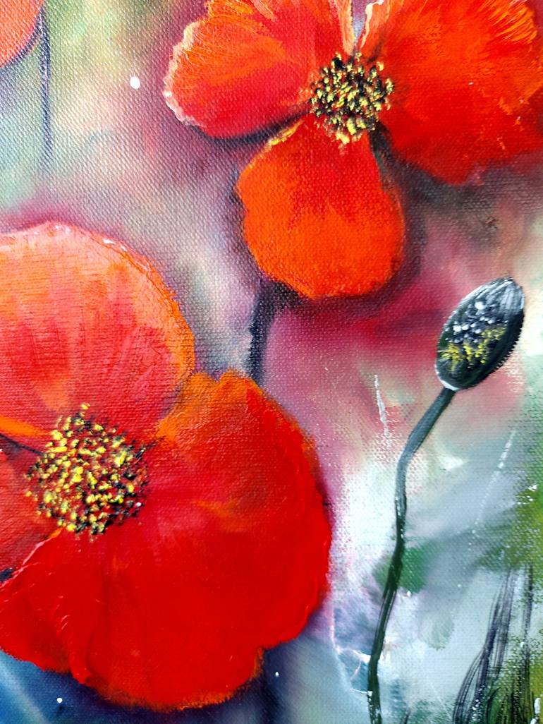 Original Expressionism Floral Painting by Margo Tartart