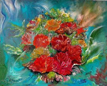 Original Expressionism Floral Paintings by Margo Tartart