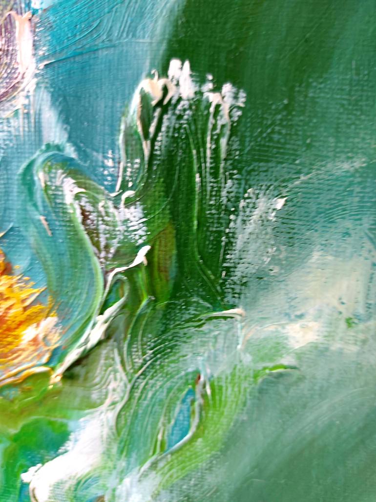 Original Abstract Expressionism Floral Painting by Margo Tartart