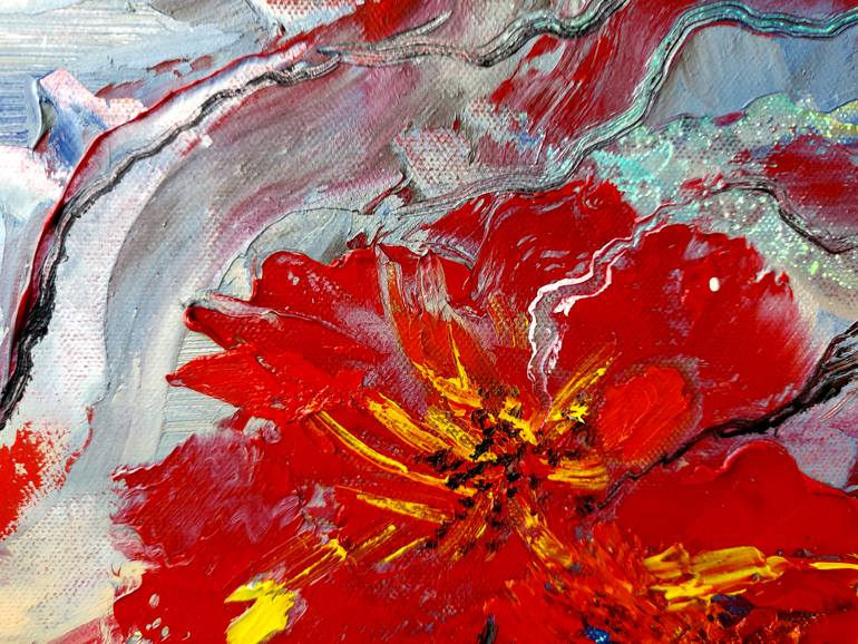 Original Abstract Botanic Painting by Margo Tartart