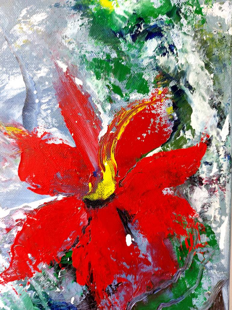 Original Abstract Botanic Painting by Margo Tartart