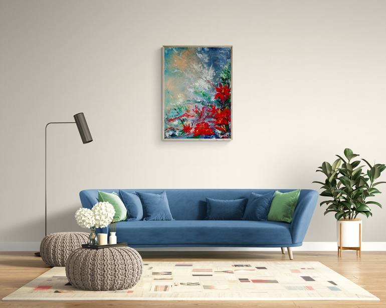 Original Abstract Botanic Painting by Margo Tartart