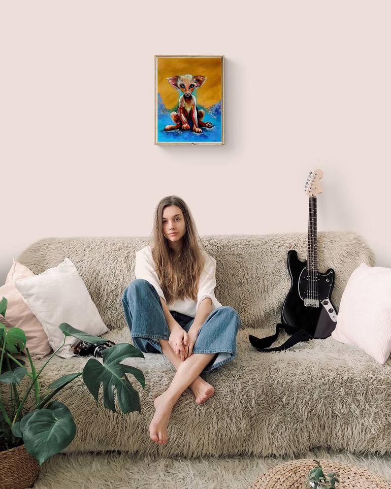 Original Abstract Animal Painting by Margo Tartart