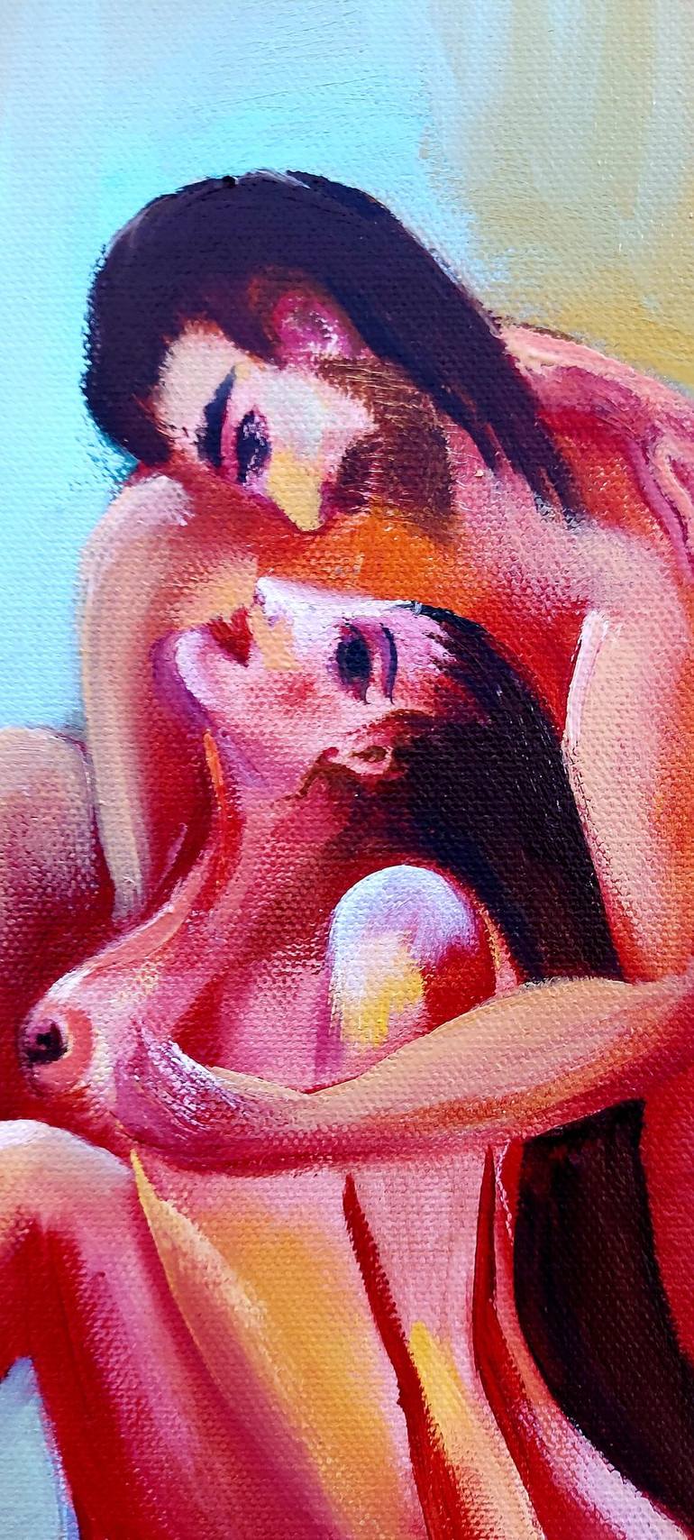 Original Expressionism Nude Painting by Margo Tartart