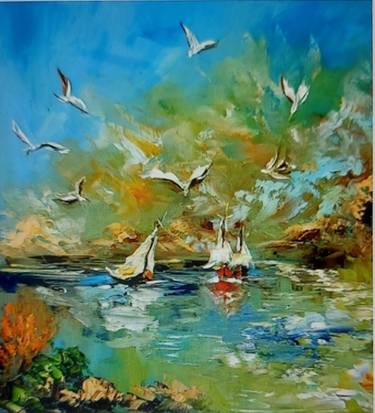 Print of Impressionism Seascape Paintings by Margo Tartart