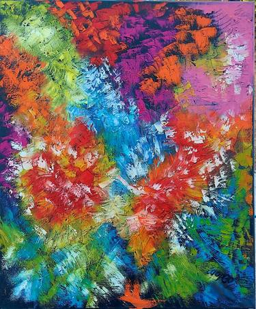 Original Abstract Garden Paintings by Margo Tartart