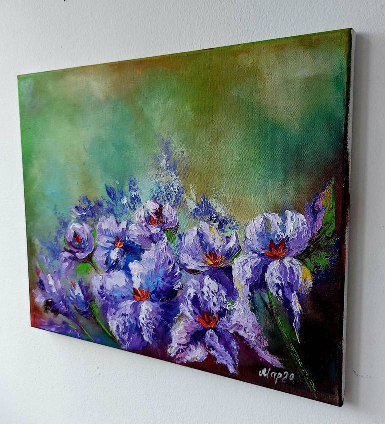 Original Abstract Floral Painting by Margo Tartart