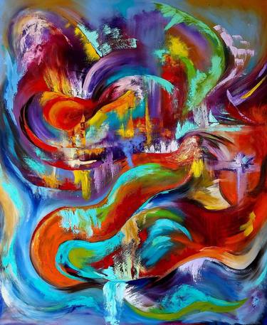 Original Abstract Expressionism Abstract Paintings by Margo Tartart