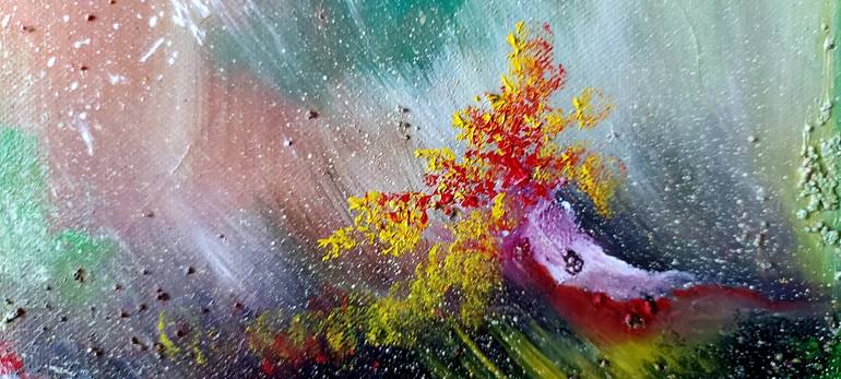 Original Abstract Expressionism Floral Painting by Margo Tartart