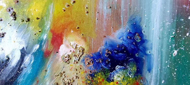 Original Abstract Expressionism Floral Painting by Margo Tartart