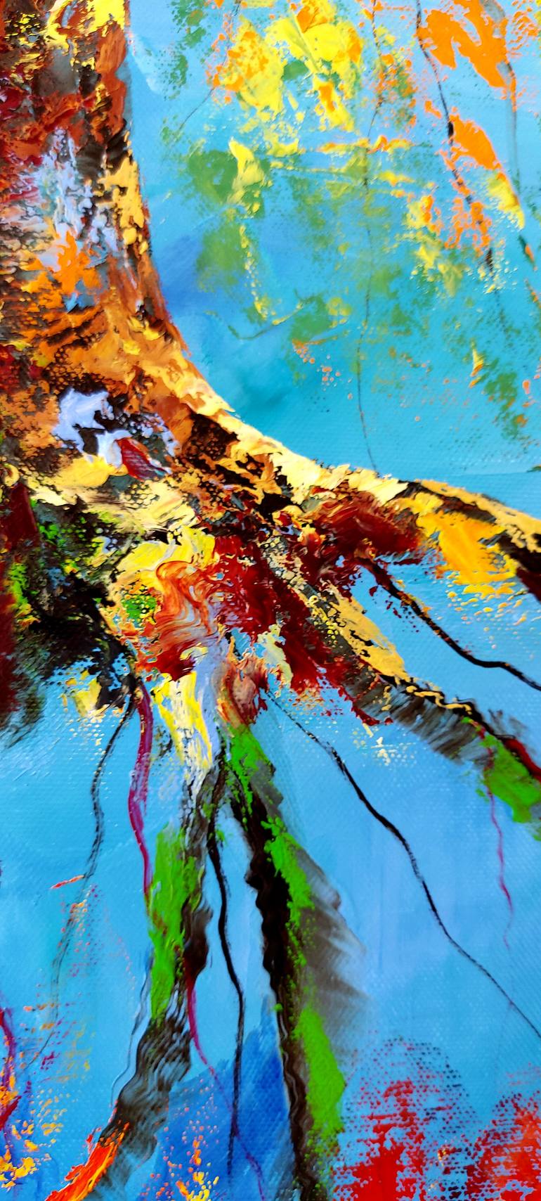 Original Art Deco Tree Painting by Margo Tartart