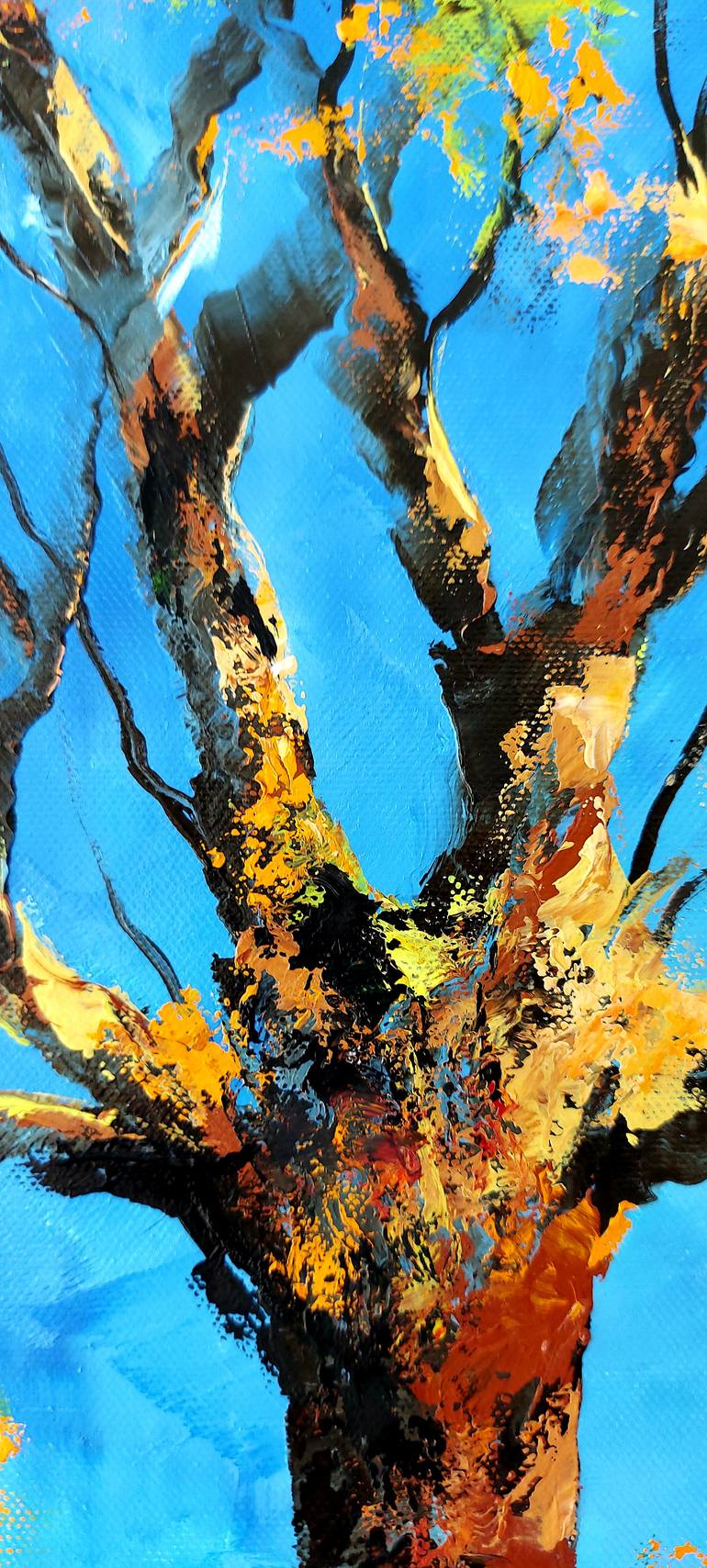 Original Art Deco Tree Painting by Margo Tartart