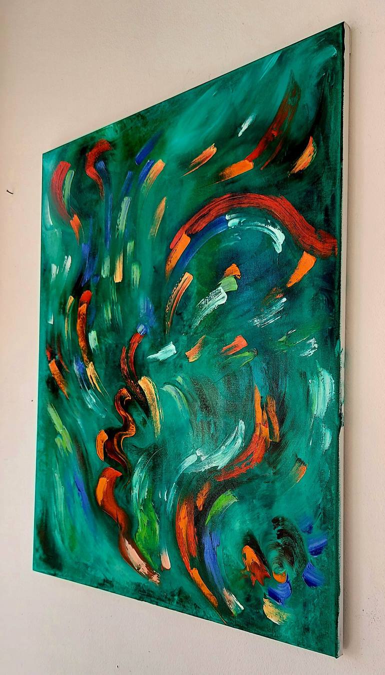 Original Abstract Expressionism Abstract Painting by Margo Tartart