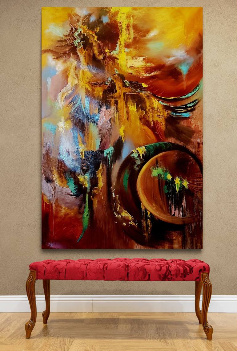 Original Abstract Expressionism Abstract Painting by Margo Tartart