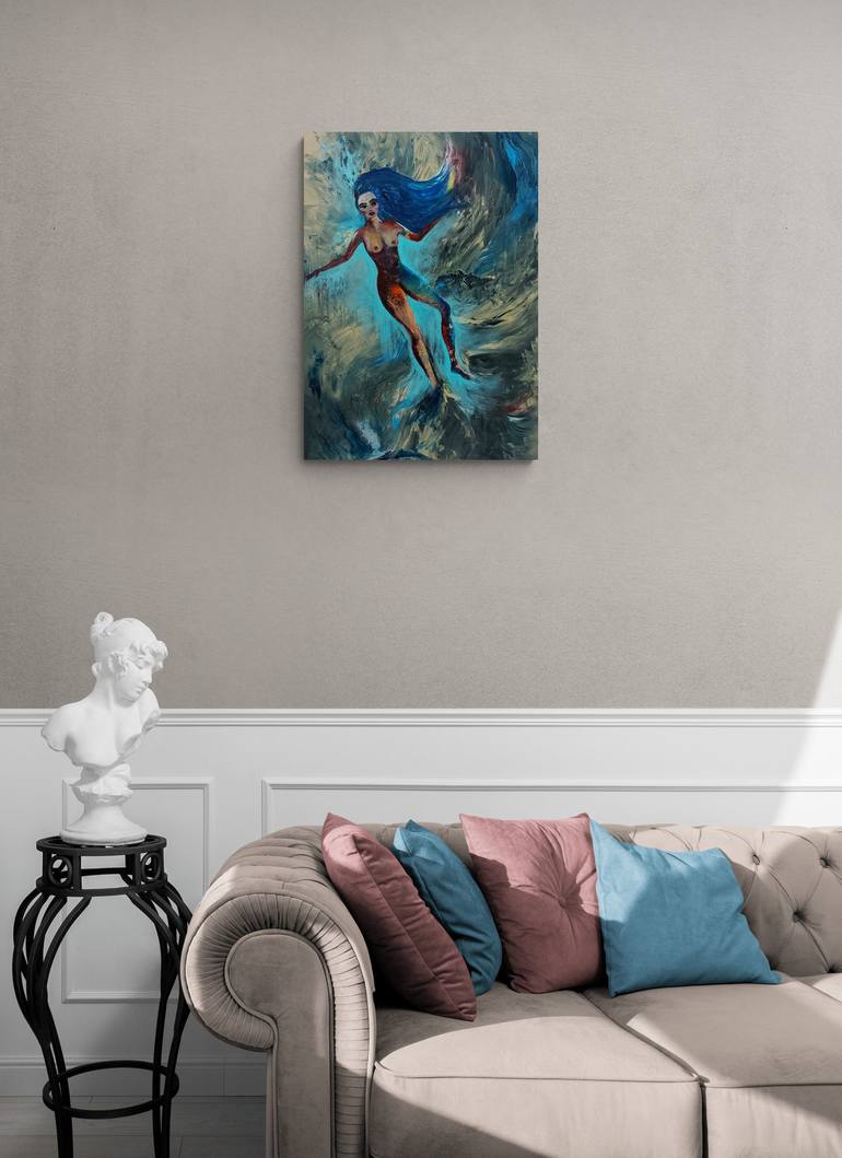 Original Abstract Expressionism Religious Painting by Margo Tartart