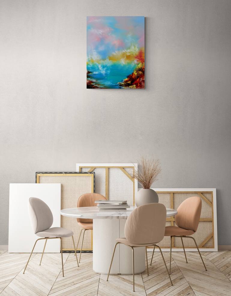 Original Abstract Expressionism Seascape Painting by Margo Tartart