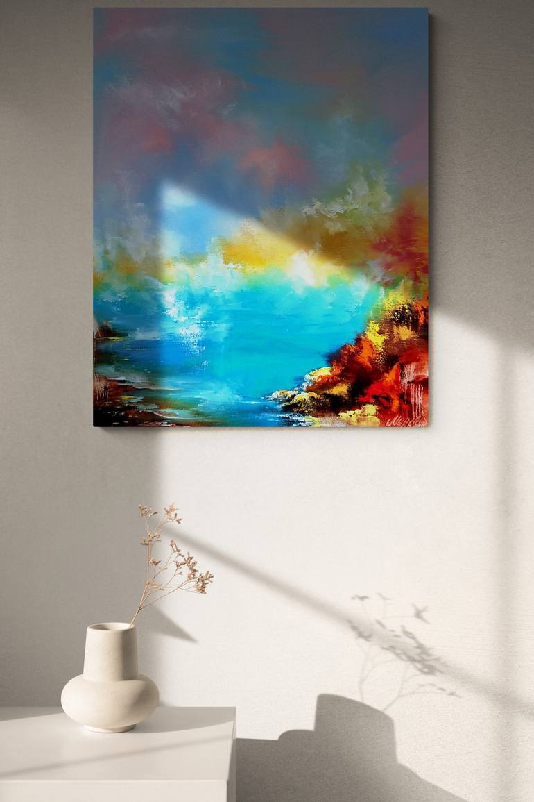 Original Abstract Expressionism Seascape Painting by Margo Tartart