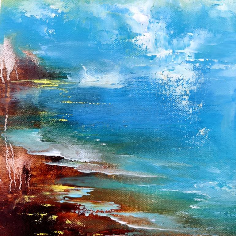 Original Abstract Expressionism Seascape Painting by Margo Tartart