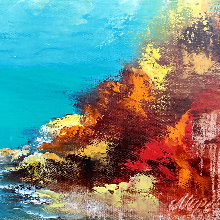 Original Abstract Expressionism Seascape Painting by Margo Tartart